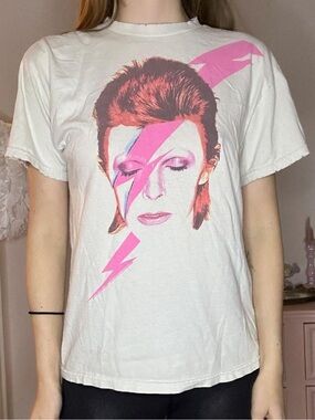 Live Nation White Tee with Pink & Brown Graphic